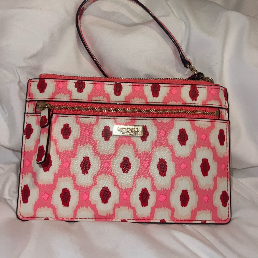 Kate Spade Pink and Red Geometric Clutch